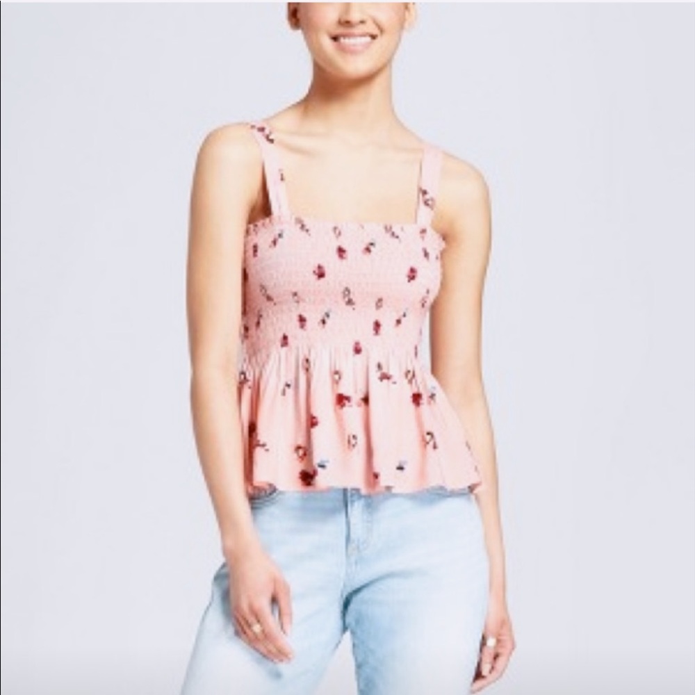Mossimo • Pink Floral Tank Top